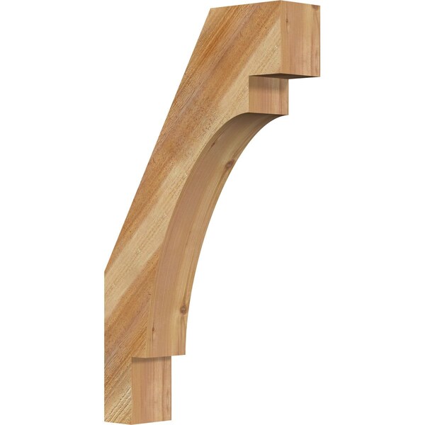 Ekena Millwork 4"W x 16"D x 28"H Merced Rough Sawn Knee Brace, Western Red Cedar BRC04X16X28MRC00RWR - main